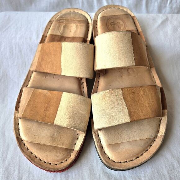 Trippen T-Project Kismet Womens Leather Strappy Sandals Tan Size 39/US 8 Germany